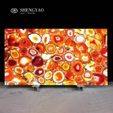 China Halbedelsteinplatte aus rotem Achat mit Hintergrundbeleuchtung Hersteller