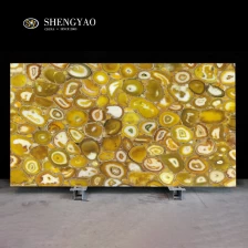 China Laje de pedra preciosa de ágata amarela fabricante