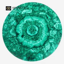 Trung Quốc Hình tròn màu xanh lá cây Malachite Table Top nhà chế tạo