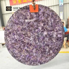 China Maßgeschneiderte Amethyst-Halbedelstein-große Tischplatte Hersteller