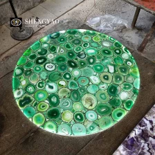 China Backlit Green Agate Table Top On Sale manufacturer
