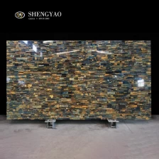 China Yellow & Blue Tiger Eye Stone Slab Wholesaler manufacturer