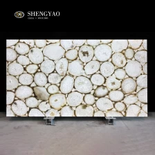 الصين العقيق الأبيض الأحجار الكريمة بلاطة بالجملة الصانع