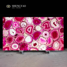 الصين بلاطة حجر العقيق الوردي ذات الإضاءة الخلفية | سعر المصنع الصانع