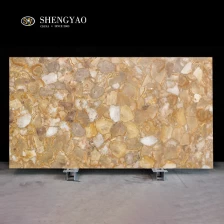 China Chrysanthemum Fossil Semi Precious Stone Slab manufacturer