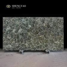 China Natural Labradorite SLab With Sliver Foil | Gemstone Slab Supplier China manufacturer