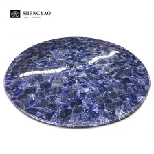 Chine Dessus de table en pierre semi-précieuse Sodalite Blue Jasper, vente en gros de meubles en pierres précieuses fabricant