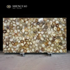 China Large Size Natural Brown Agate Stone SLab manufacturer