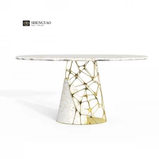 China White Crystal With Gold Foil | Golden Cicada Console Table manufacturer