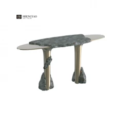 China Labradorite Canyon Console Table,Luxury Gemstone Furniture manufacturer