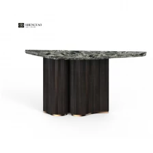 China Green Zebra Jasper Dingjiangshan Console Table,Luxury Gemstone Furniture manufacturer