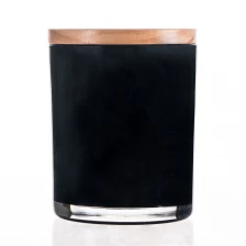 China Black Candle Holder Glass 11oz manufacturer