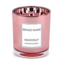 China Metalization Rose Gold  Candle Jar 11oz manufacturer