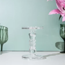 porcelana Pilar de vidrio hecho a mano, cónico, portavelas de candelero D 5.11