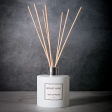 China Round White Reed Diffuser Glass Bottle 6oz manufacturer