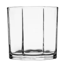 China Octagon Clear Glass Candle Holder 52oz Large Glass manufacturer