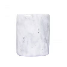 porcelana Portavelas de mármol blanco tarro 7oz fabricante