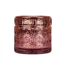 China Strukturiertes Quecksilberkerzenglas mit Deckel 6 OZ Hersteller