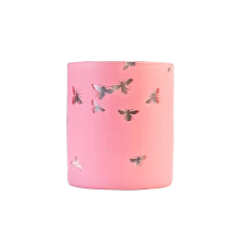 China Klassischer 8oz Kerzenhalter aus Borosilikatglas mit Lasergravur in Pink Hersteller