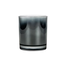 China Smoke Metallic Coating Glass Candle Jar Ombre Finish 8oz manufacturer