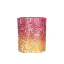 China Gradient Color Spraying 8oz Glass Candle Vessel manufacturer