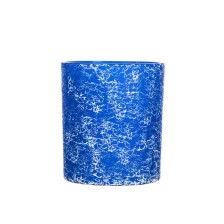 China Bulk Blue Colored Glass Candle Jar For Scents Wild Bluebell manufacturer
