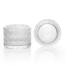 China 9 x 6,5 cm geprägtes Kerzenglas 7 oz mit Glasdeckel Hersteller