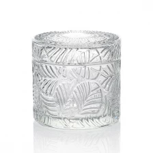 China 9x6,5 cm Elegantes geprägtes Kerzenglas Großhandel Hersteller