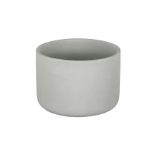 China Stock Gray Matte Ceramic Votive Candle Holder manufacturer