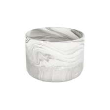 China Empty Marble Finish Ceramic Candle Jar Wholesale manufacturer
