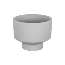 China Gray Color Ceramic Candle Container 9oz For Wholesale manufacturer