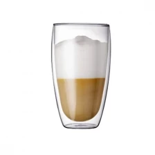 China Borosilicate Glass Double Wall Glass 15oz manufacturer
