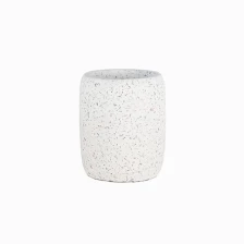 China 6oz Terrazzo White Concrete Candle Holder manufacturer