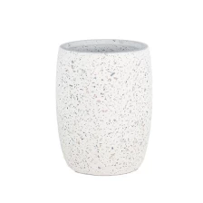 China Großhandel 19 Unzen Terrazzo Weißzement Kerzenhalter Hersteller