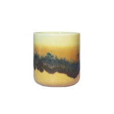 China 200ml Portable Reactive Glazed Ceramic Votive Candle Jar manufacturer