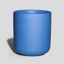 porcelana Tarros de cerámica para velas aromáticas, 10 onzas, color azul Klein Nordic Simplicity fabricante