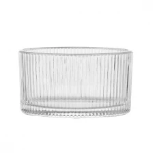 China 6oz ovales, geripptes Kerzenglas aus Glas für die Hochzeit Hersteller