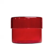 China Borosilicate Glass with Glass Lid For Candles Transparent Red manufacturer