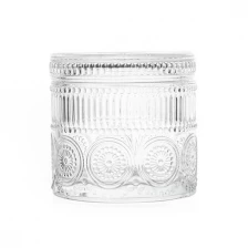 China 17oz Sunflower Glass Candle Holder Wholesale manufacturer