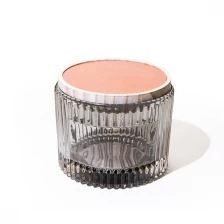 China Supply Smoke 2 Wick Candle Jar with Frame on the front manufacturer