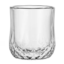 China Producing 8oz Double Wall Borosilicate Glass Diamond Drinking Beer Cup Old Fashion Glasses for Cocktails manufacturer