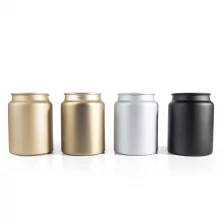 China 18oz Metallic Paint Apothecary Glass Jar in Gold, Silver, Copper, Black manufacturer