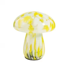 China Glass Mushroom LED Lamp 15x17cm Lemon and Mint manufacturer