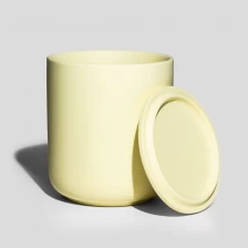 China Elegant Nordic Yellow Ceramic Candle Tumbler manufacturer