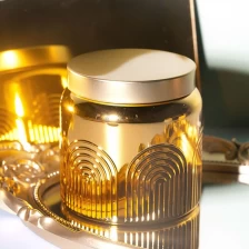 China Metallic gold candle jars wholesale manufacturer