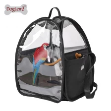 porcelana Portador de mochila portátil para pájaros de loro con cuenco de alimentación de percha y bandeja para viajes al aire libre de pájaros de mascotas fabricante