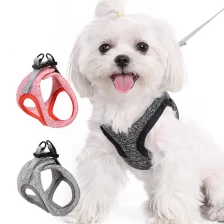 China Breathable comfortable sponge super light adjustable custom dog chest harness set manufacturer
