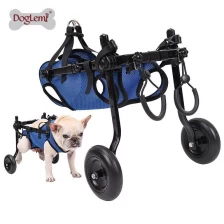 China Custom Dog Product Wholesale Fashion Adjustable Folding Dog Wheelchair Disabled/Recovery/Handicapped Pet Elderly Dog leg support manufacturer