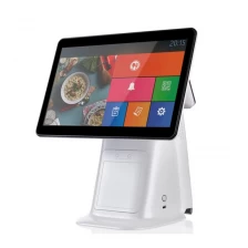 porcelana POS-G156 Desktop automatic android windows pos system pantalla táctil caja registradora con impresora y lector de tarjetas sin contacto fabricante