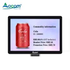 الصين OCPC-002-A OCOM Android 10.1 بوصة مدقق الأسعار على الحائط 1D / 2D مدقق أسعار ماسح الباركود الصانع
